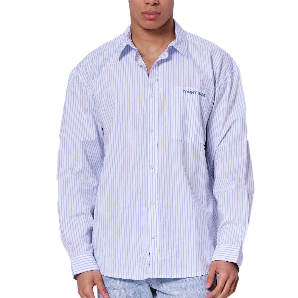 Chemise Manches Longues Bleu Homme Tommy Hilfiger DM0DM18956 pas cher