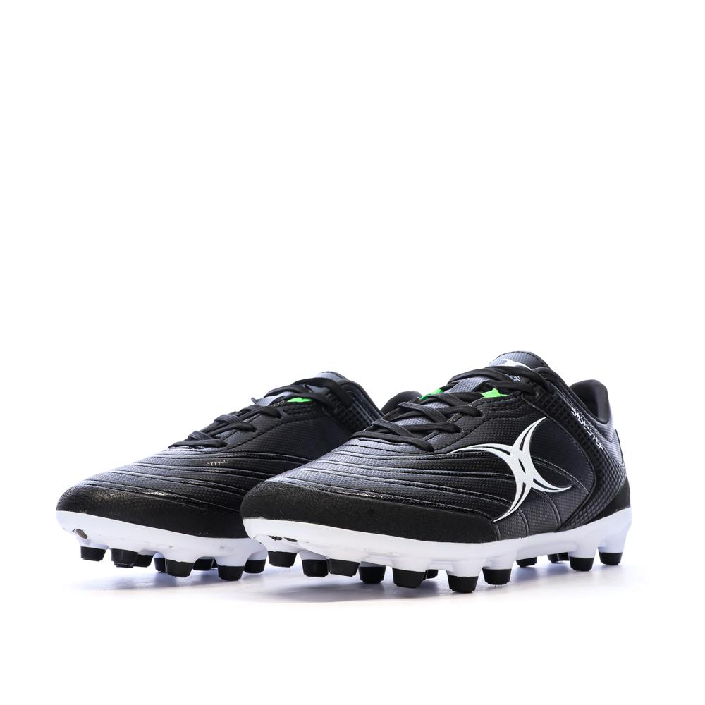 Chaussures de Rugby Noires Junior Gilbert Sidestep x15 LO MSX vue 6