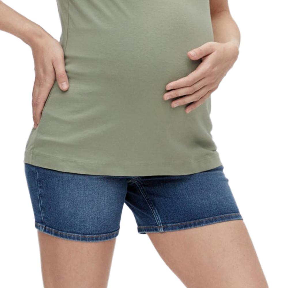 Short de Grossesse en Jean Bleu Femme Mamalicious Lamy pas cher