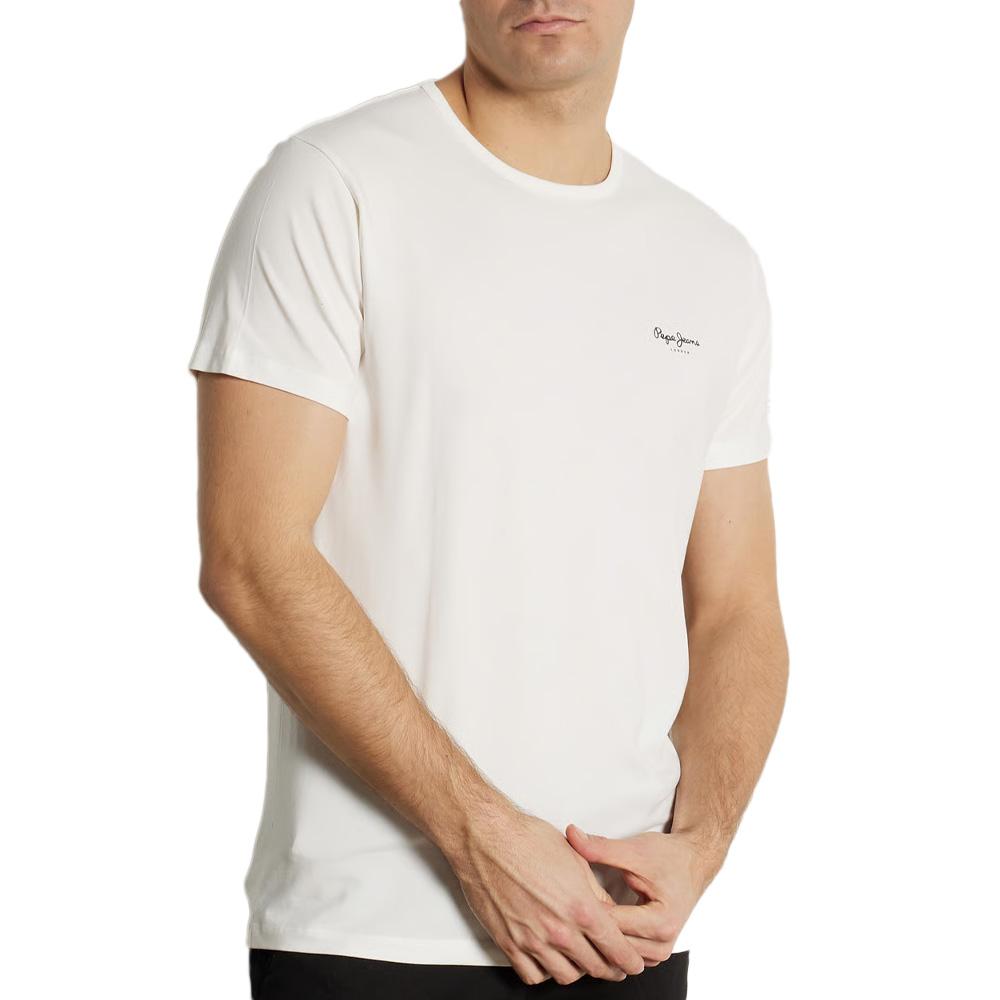 T-Shirt Blanc Homme Pepe jeans Original pas cher