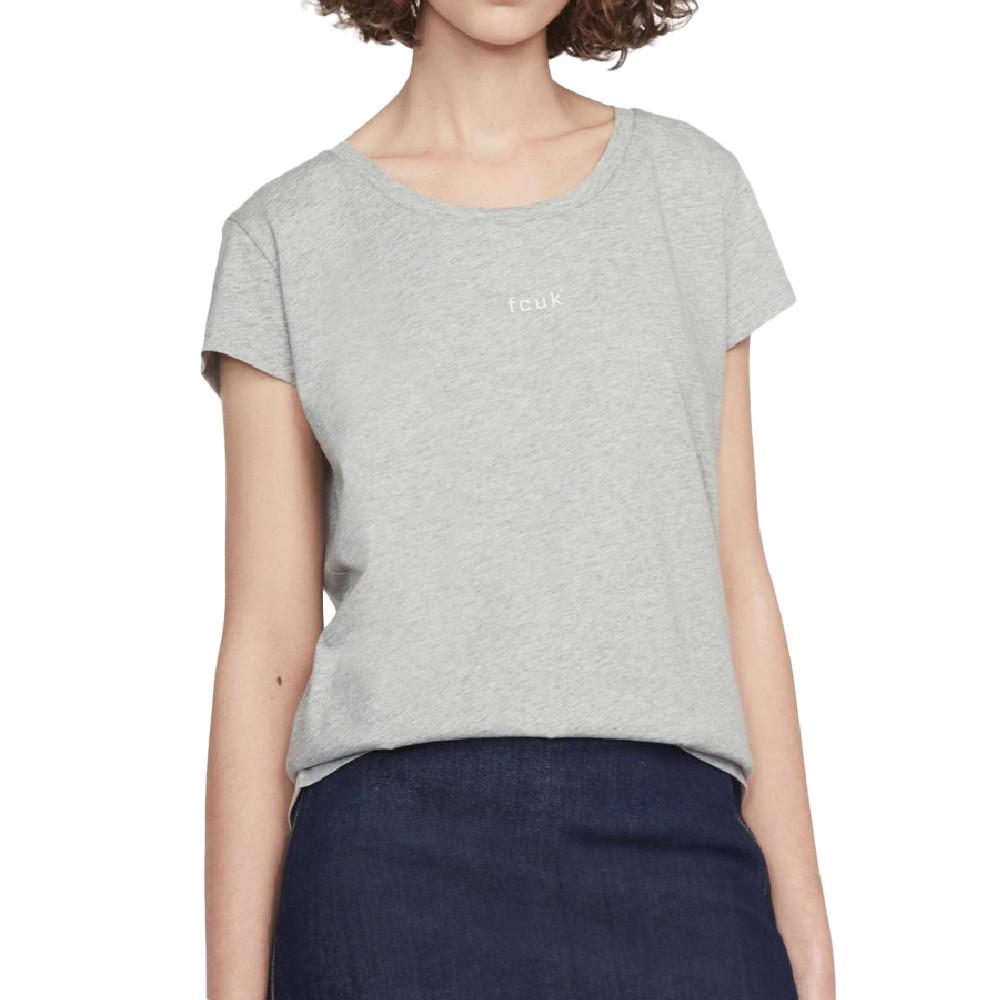 T-shirt Gris Femme French Connection Fcuk pas cher