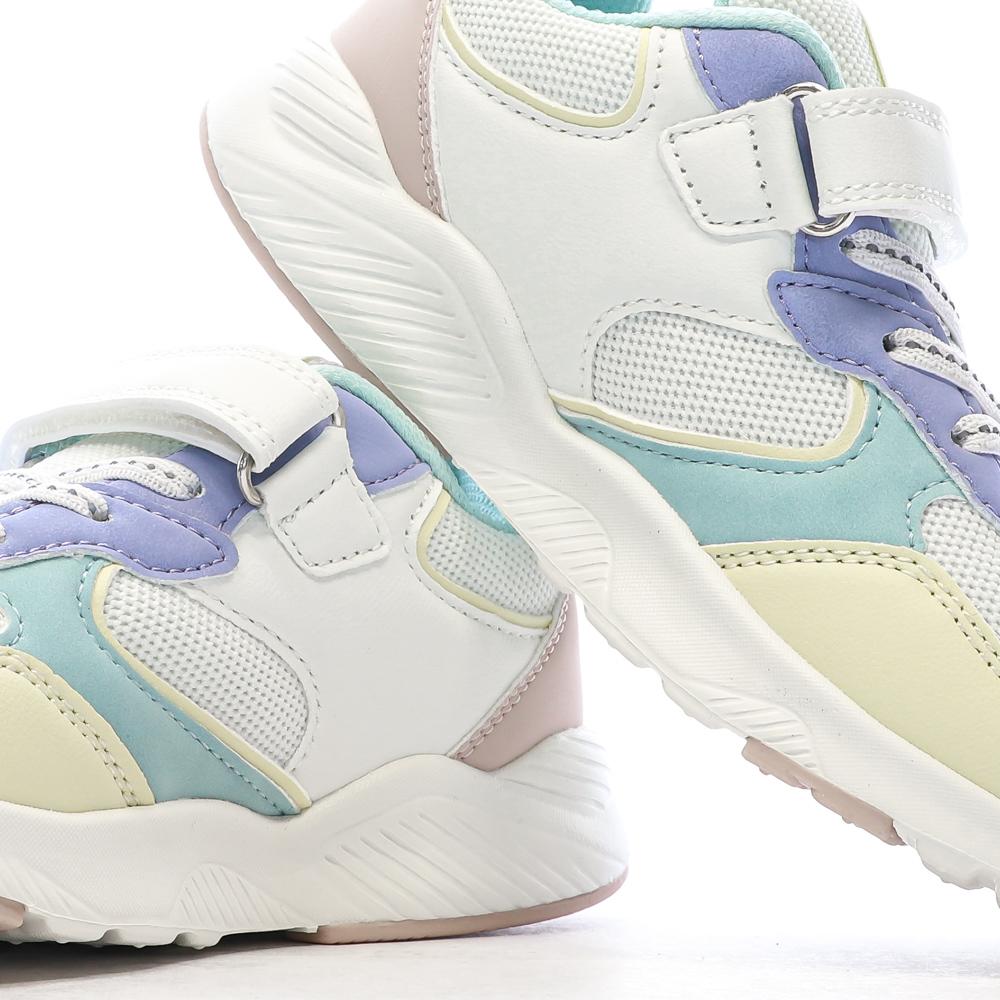 Baskets Blanc/Vert/Jaune Fille Le Coq Sportif Lsc Runner vue 7