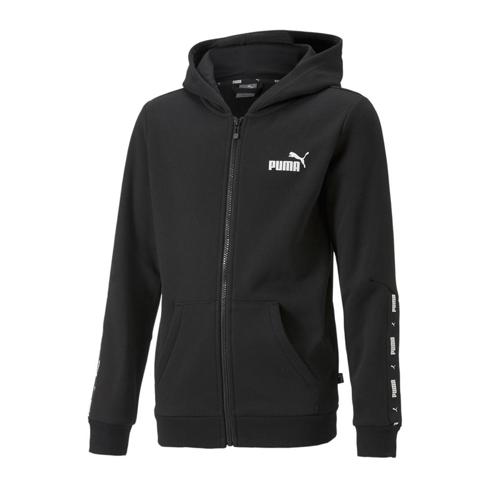 Sweat Zippé Noir Garçon Puma Tape pas cher