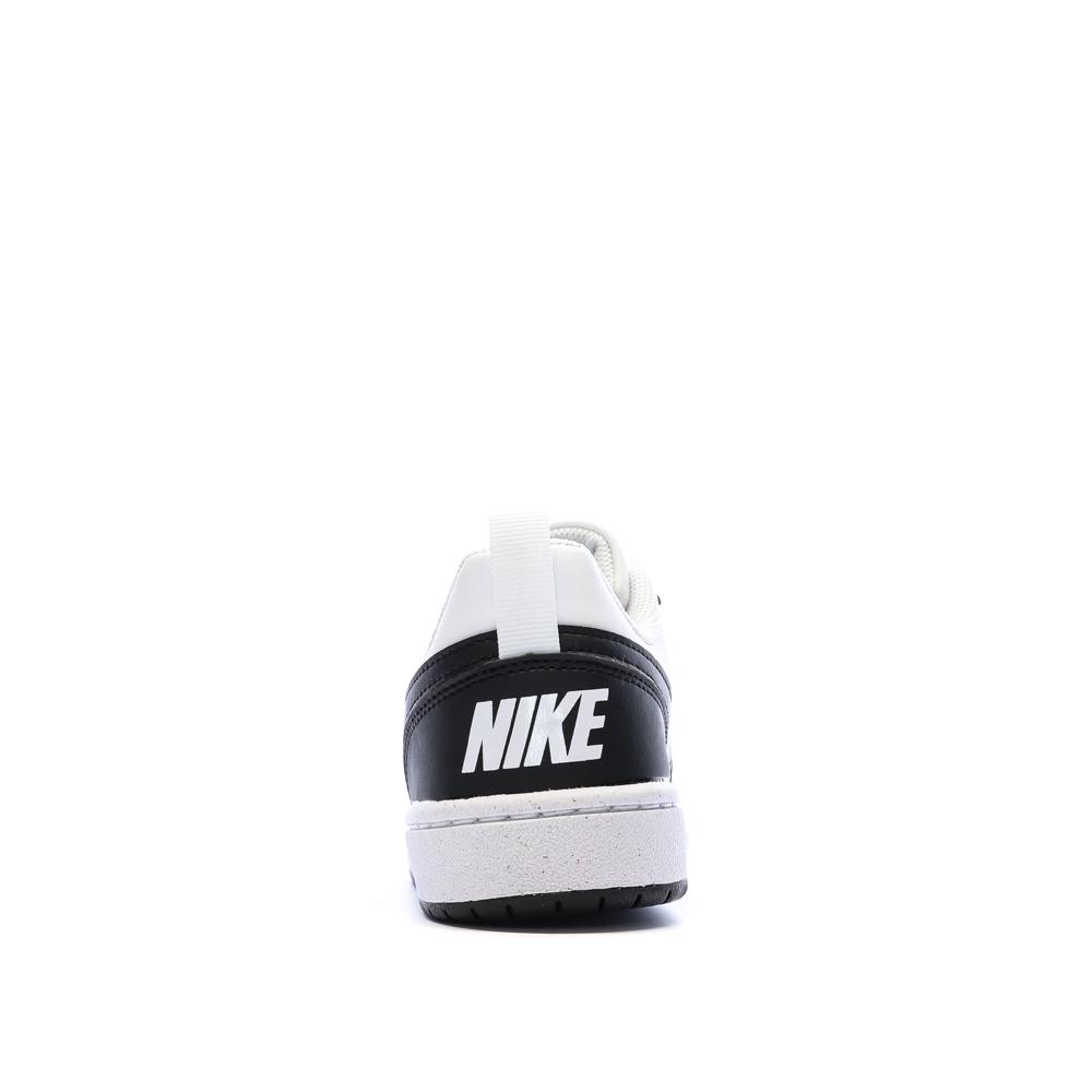 Baskets Noir/Blanc Garçon/Fille Nike Court Borough Low vue 3