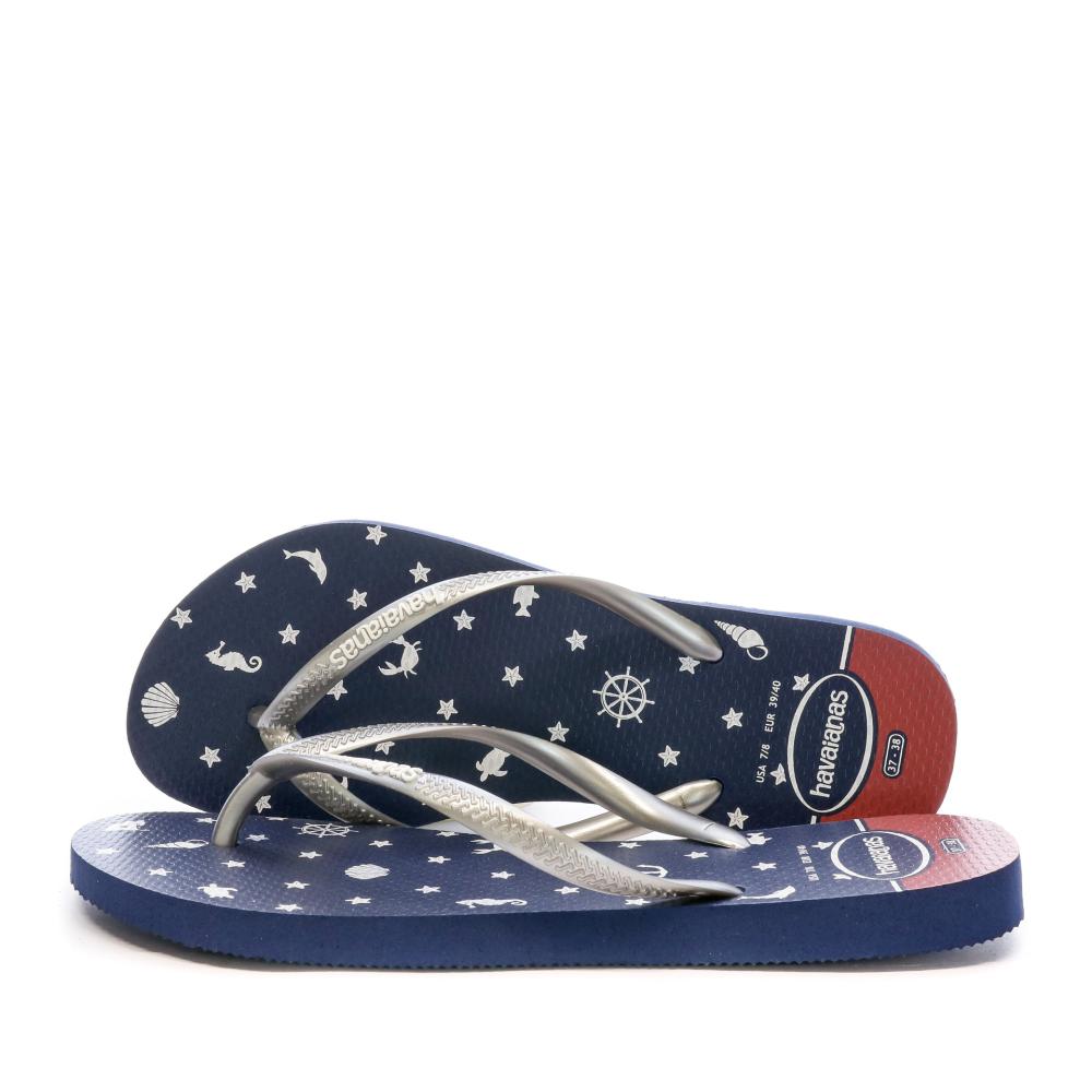 Tongs Marine Femme Havaianas Slim Nautical pas cher