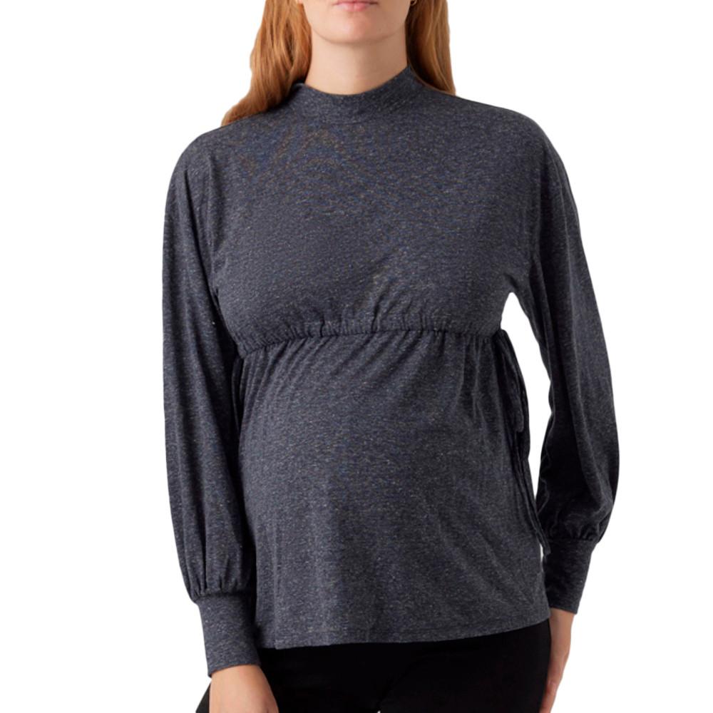 T-Shirt Manches longues Marine Femme Mamalicious Venice pas cher