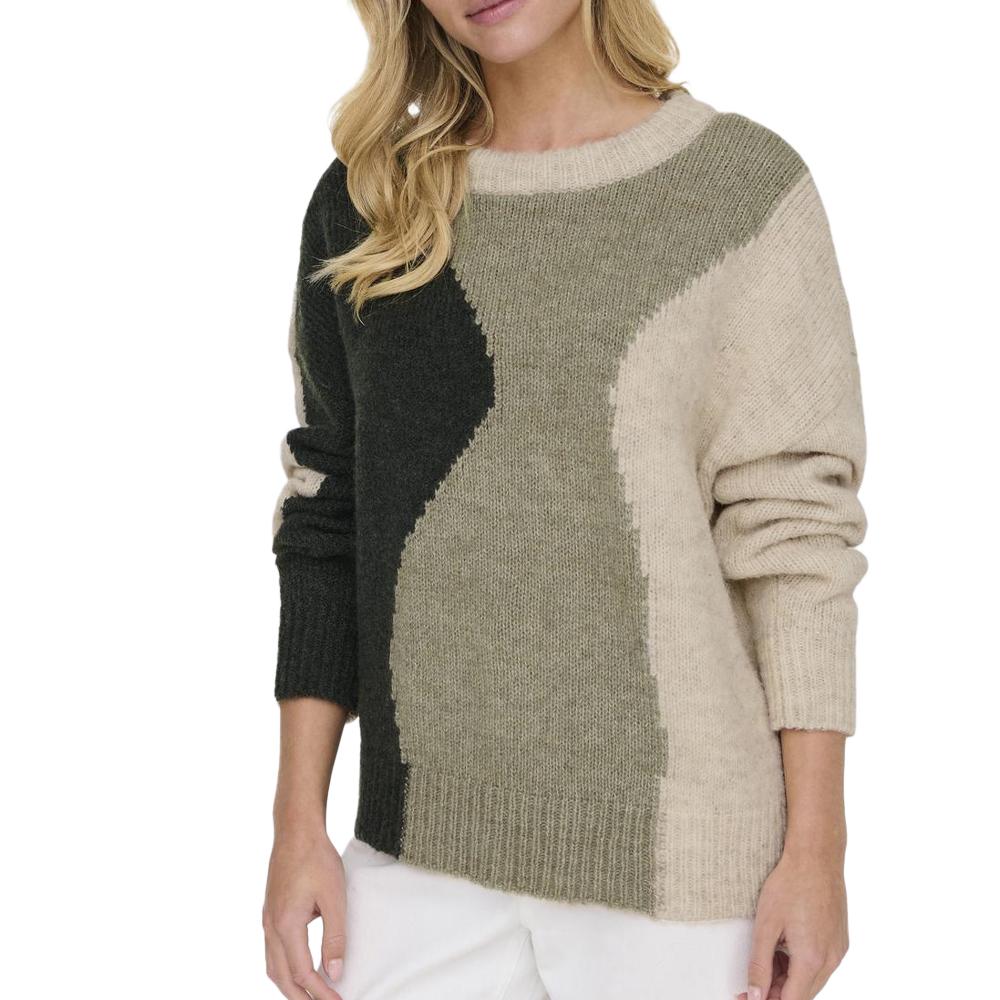 Pull Kaki/Beige Femme Only Gro pas cher