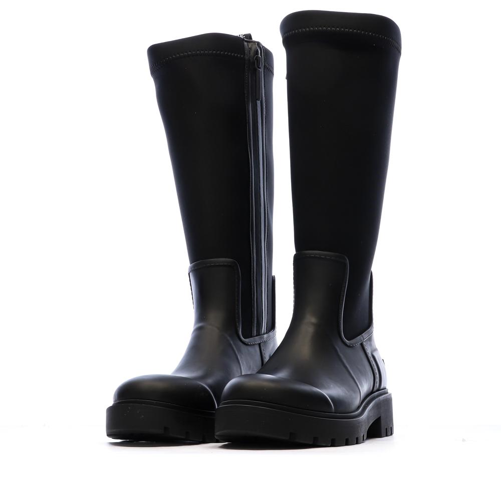 Bottes Noir Femme Calvin Klein Jeans High Rainboot Neopre vue 5
