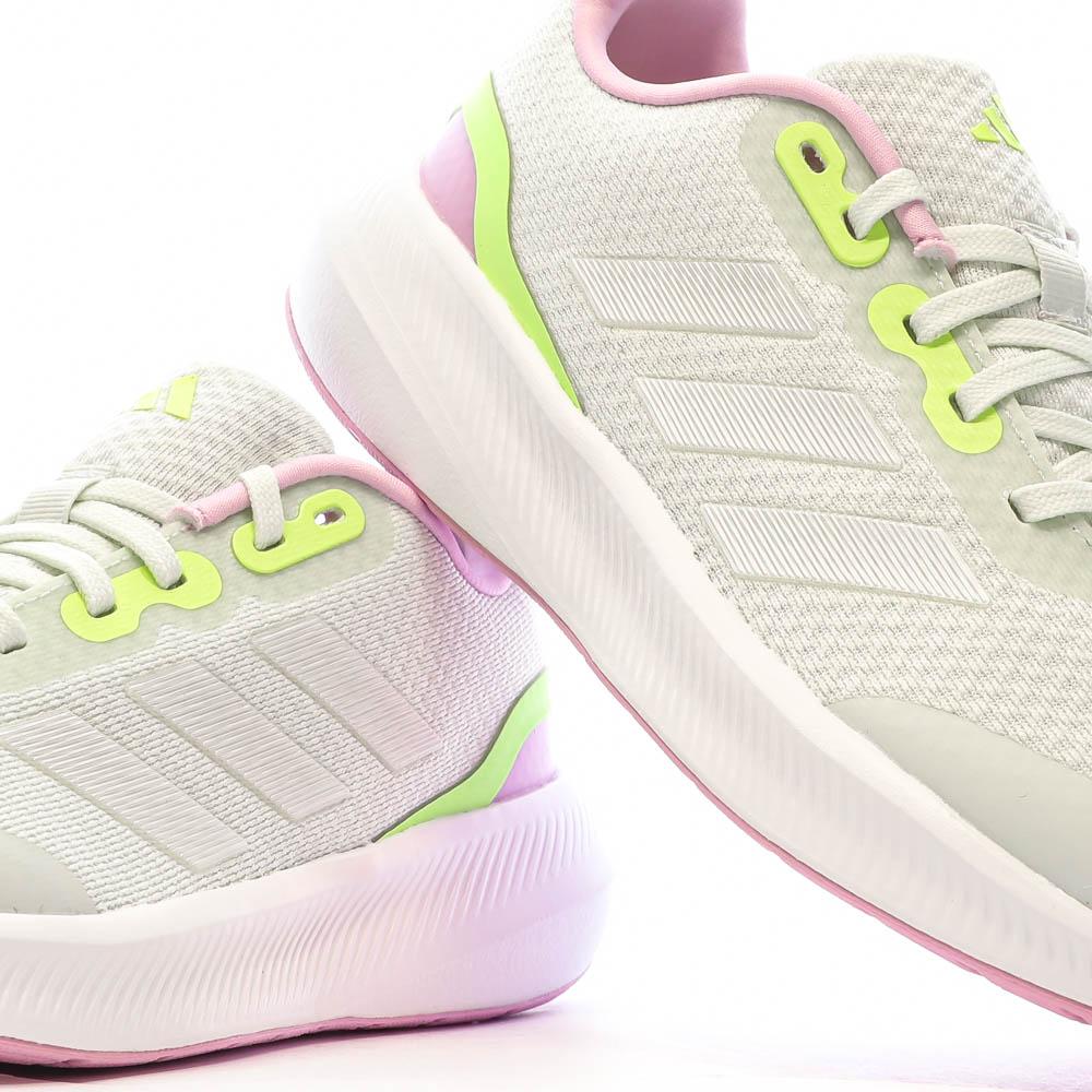 Chaussures de running Blanches/Roses Fille Adidas Runfalcon vue 7