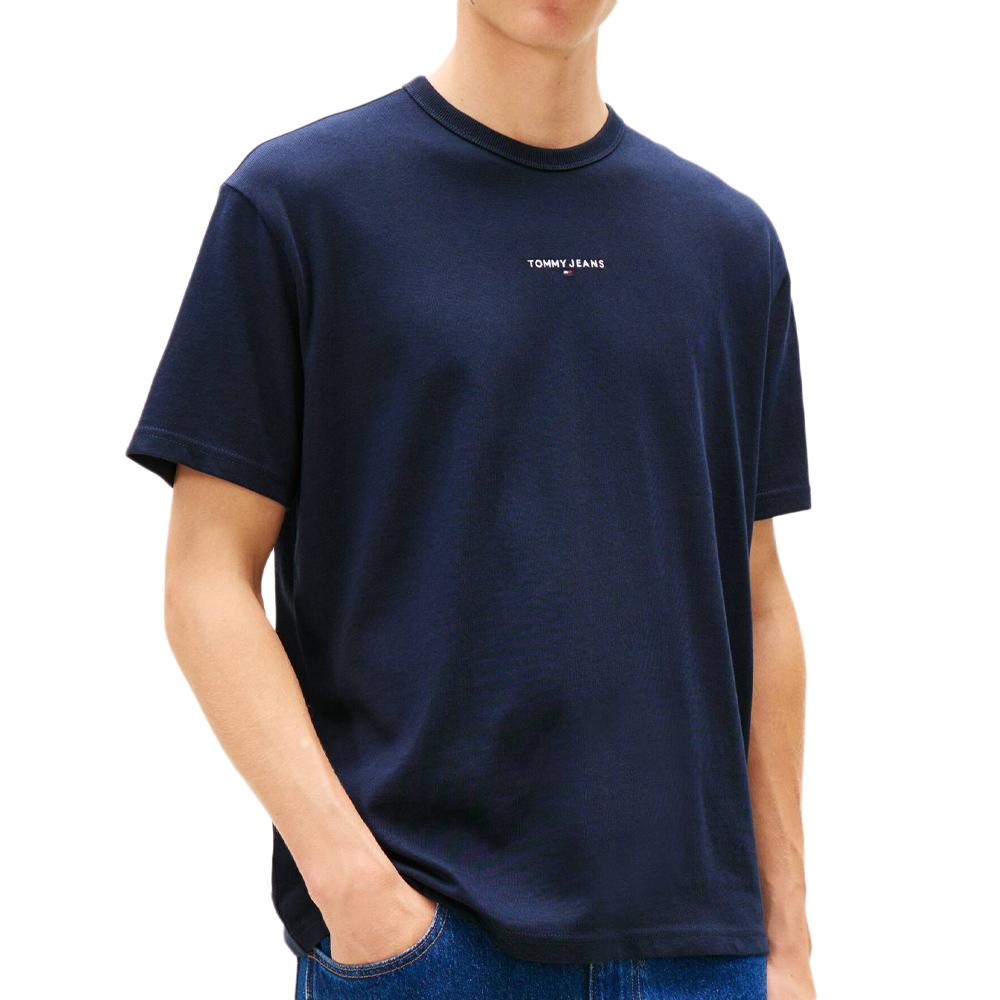 T-Shirt Marine Homme Tommy Hilfiger Linear0 pas cher
