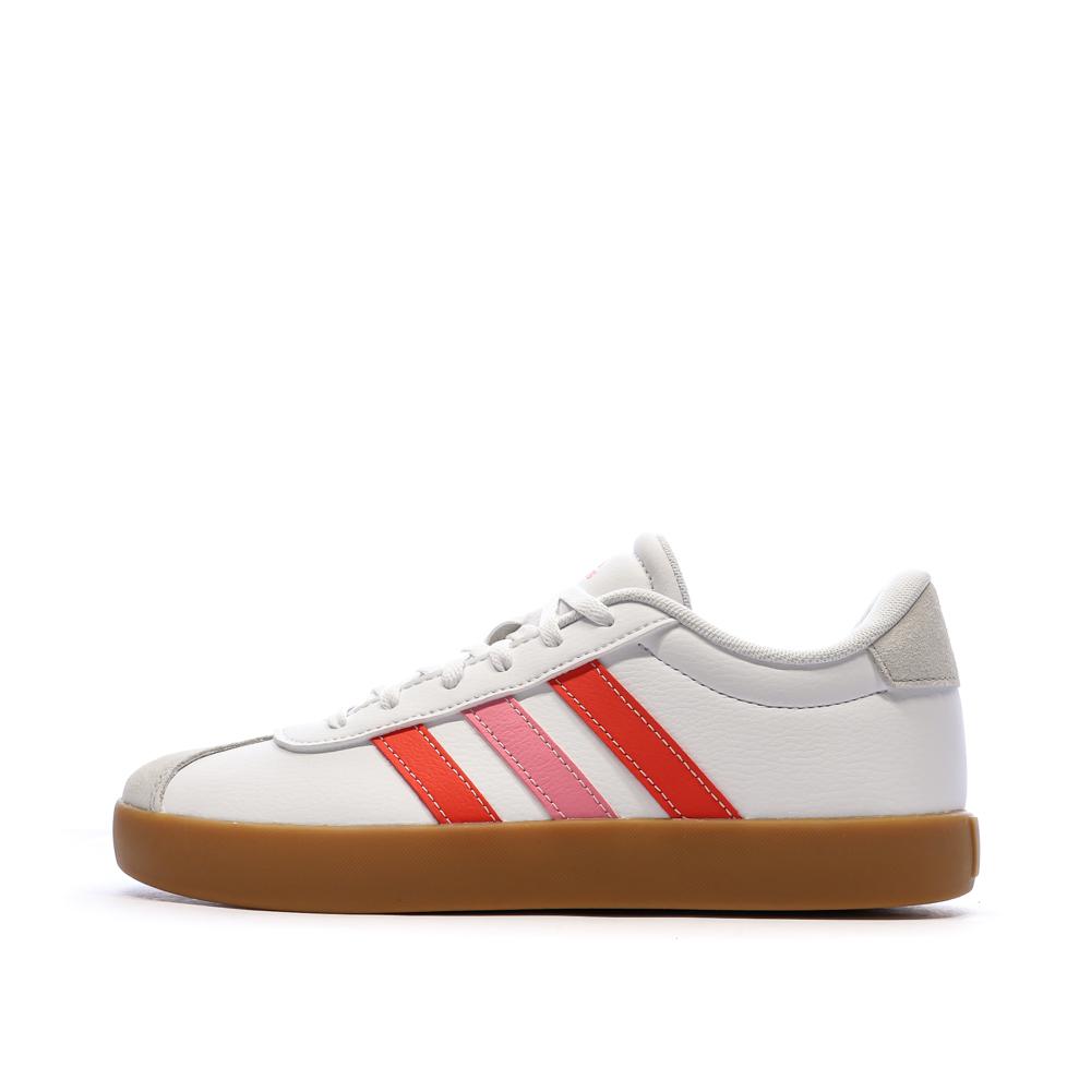 Baskets Blanc/Rose Femme Adidas Vl Court 3.0 K pas cher