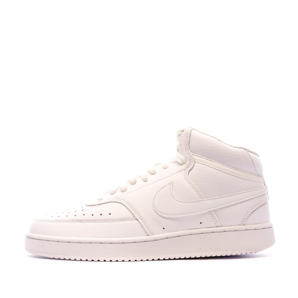 Basketts Blanches Femme Nike Court Vision Mid pas cher