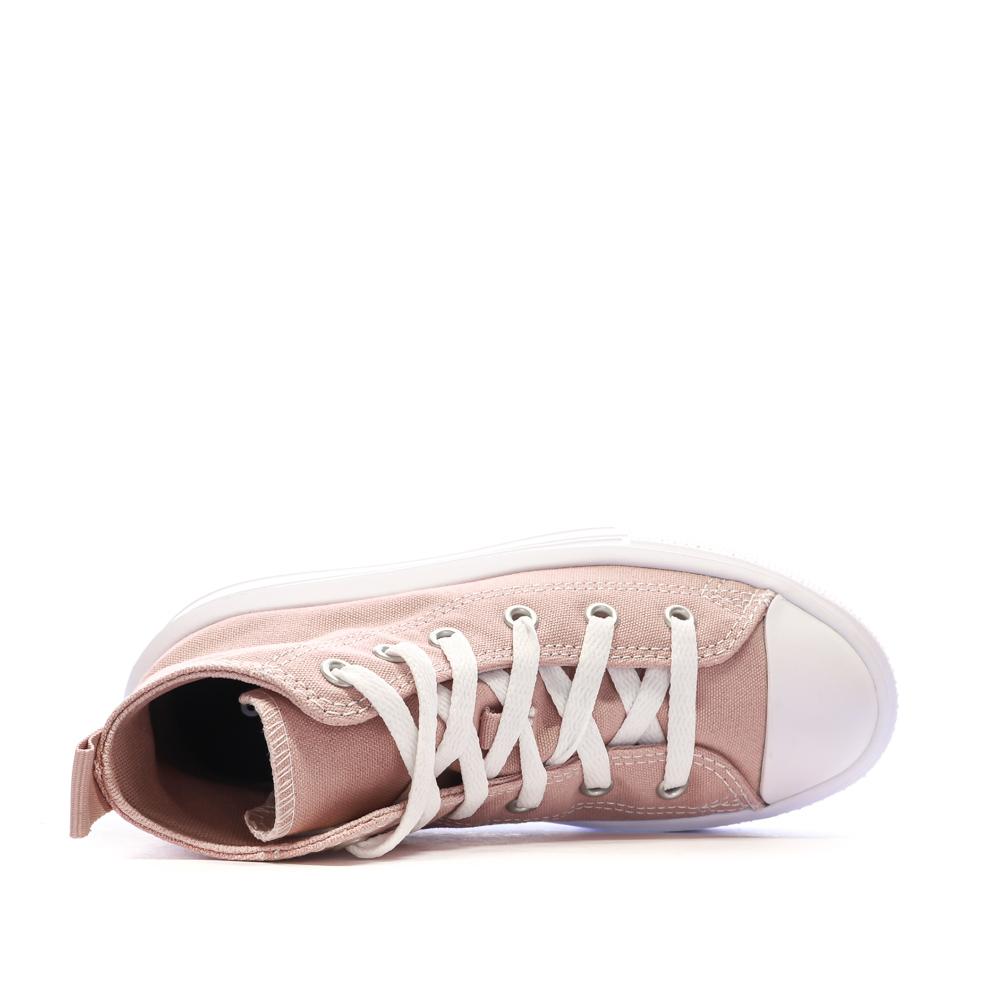 Baskets Rose Fille Converse All Star Move Platform vue 4