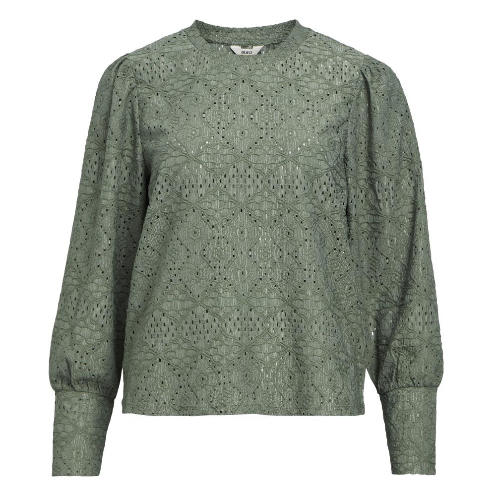 Blouse Dentelle Vert Sauge Femme Vero Moda 23041023 vue 3