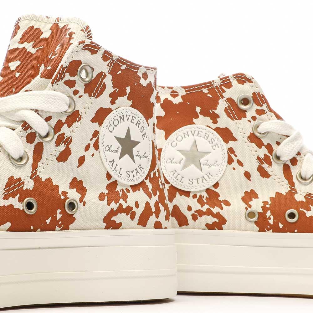 Baskets Oranges/Beige Femme Converse Chuck Taylor All Star Lift vue 7