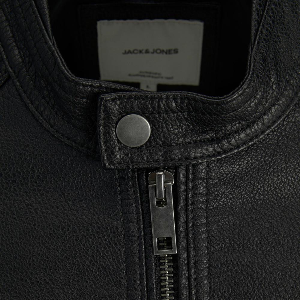 Veste Simili Cuir Noire Homme Jack & Jones Tano vue 3