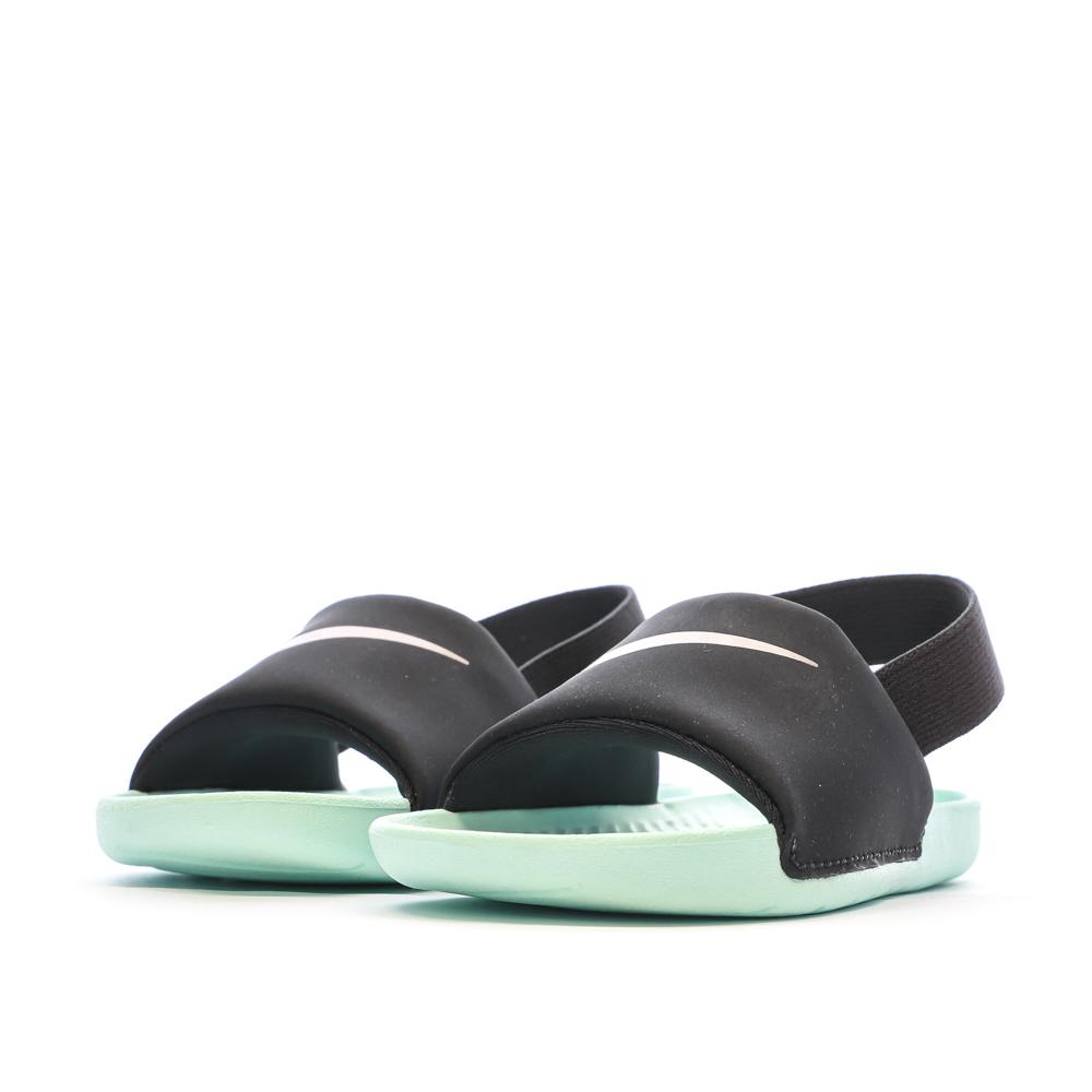 Claquettes Vert/Noir Bébé Nike Kawa Slide vue 6