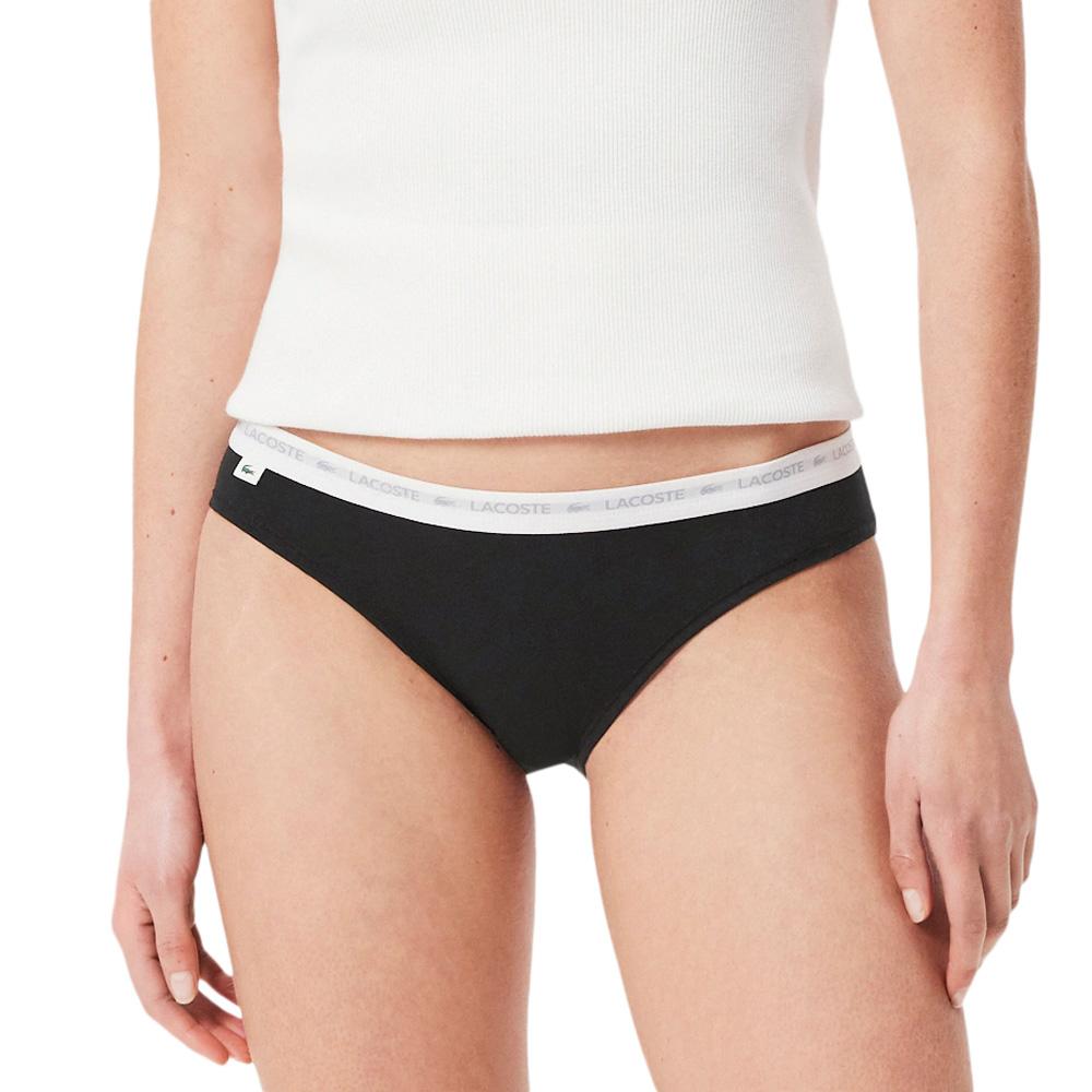 X3 Culottes Noir Femme Lacoste coton stretch vue 2