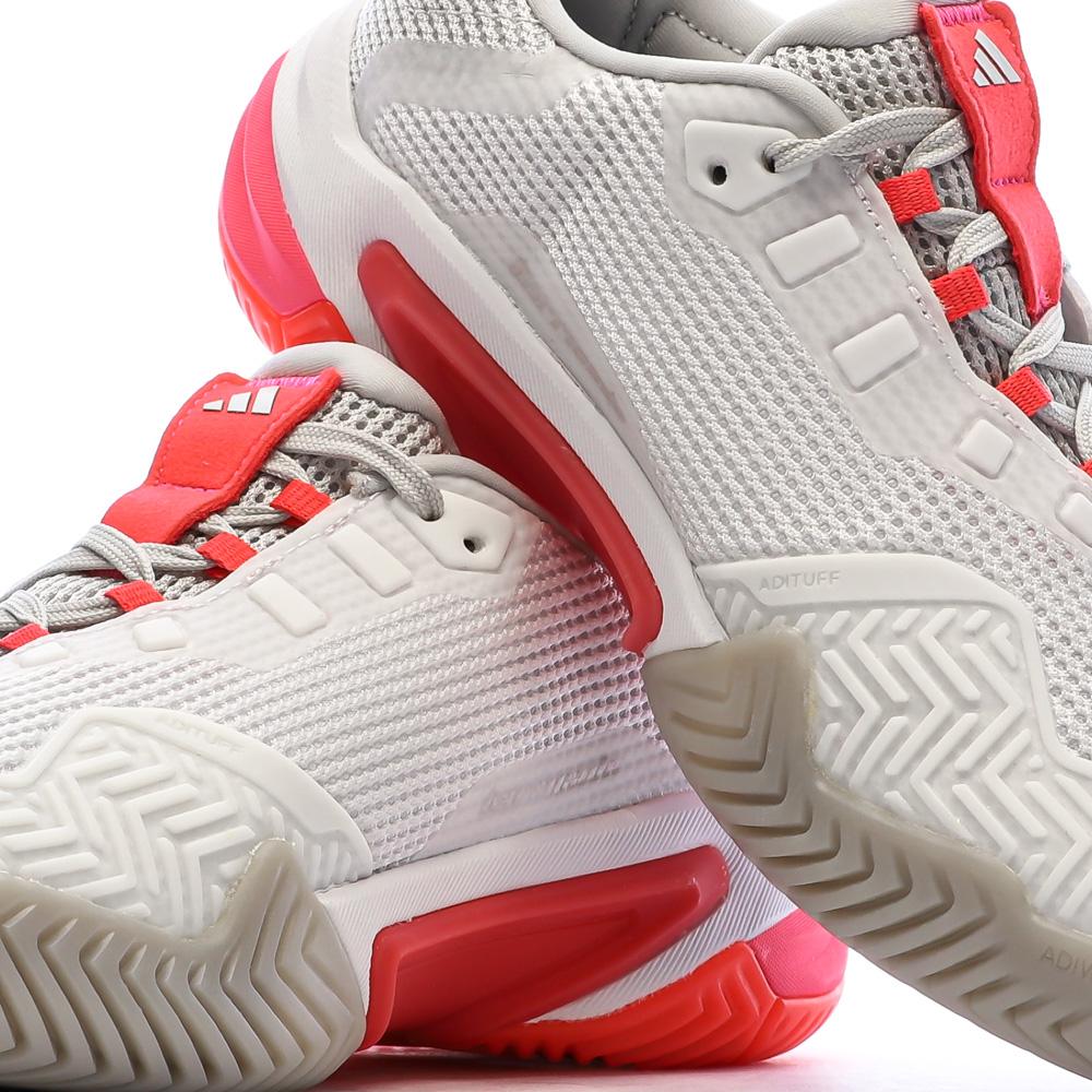 Adidas Barricade Damen Tennisschuh Weiß/Pink Ansicht 7