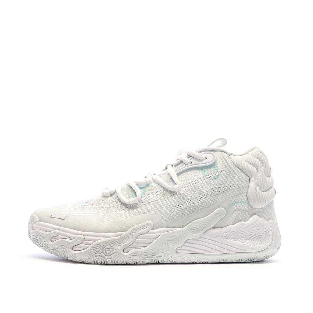 Chaussures de basket Blanches Garçon/Fille Puma Mb.03 Iridescent pas cher
