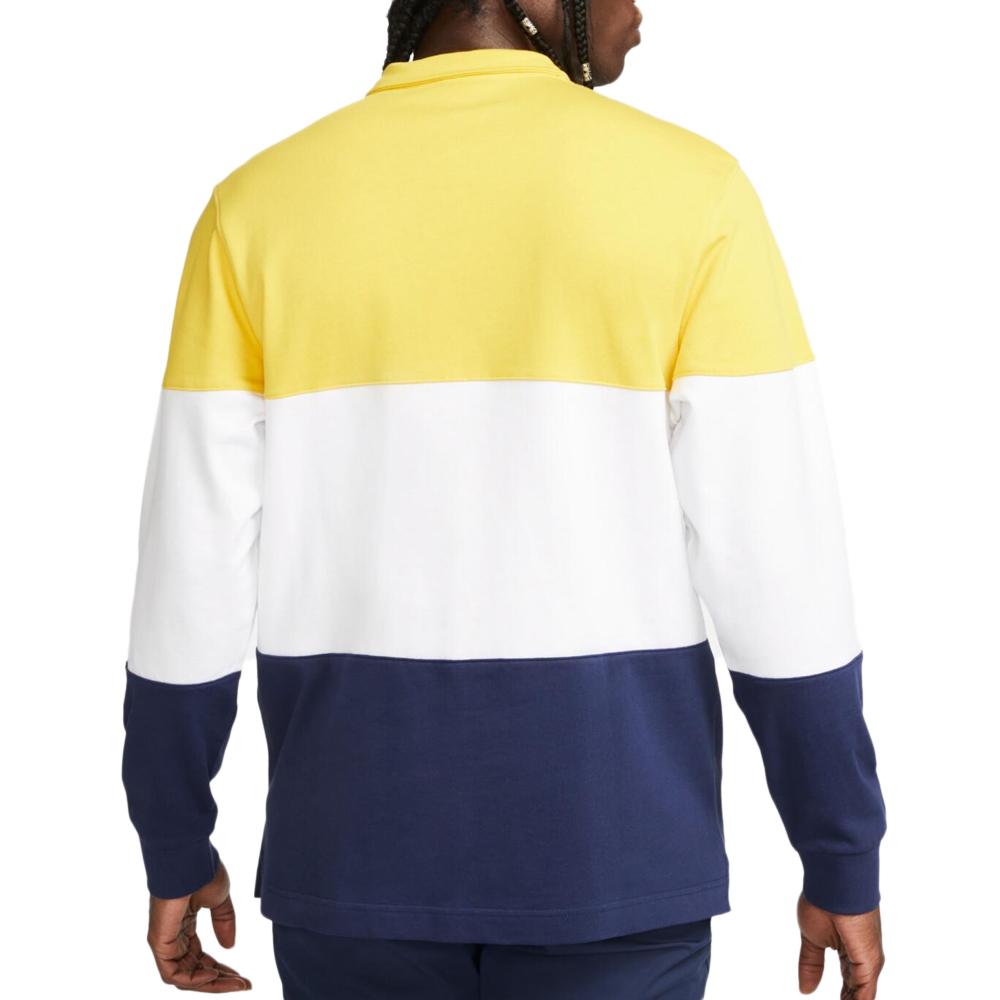 Sweat Blanc/Jaune/Marine Homme Nike Club+ vue 2