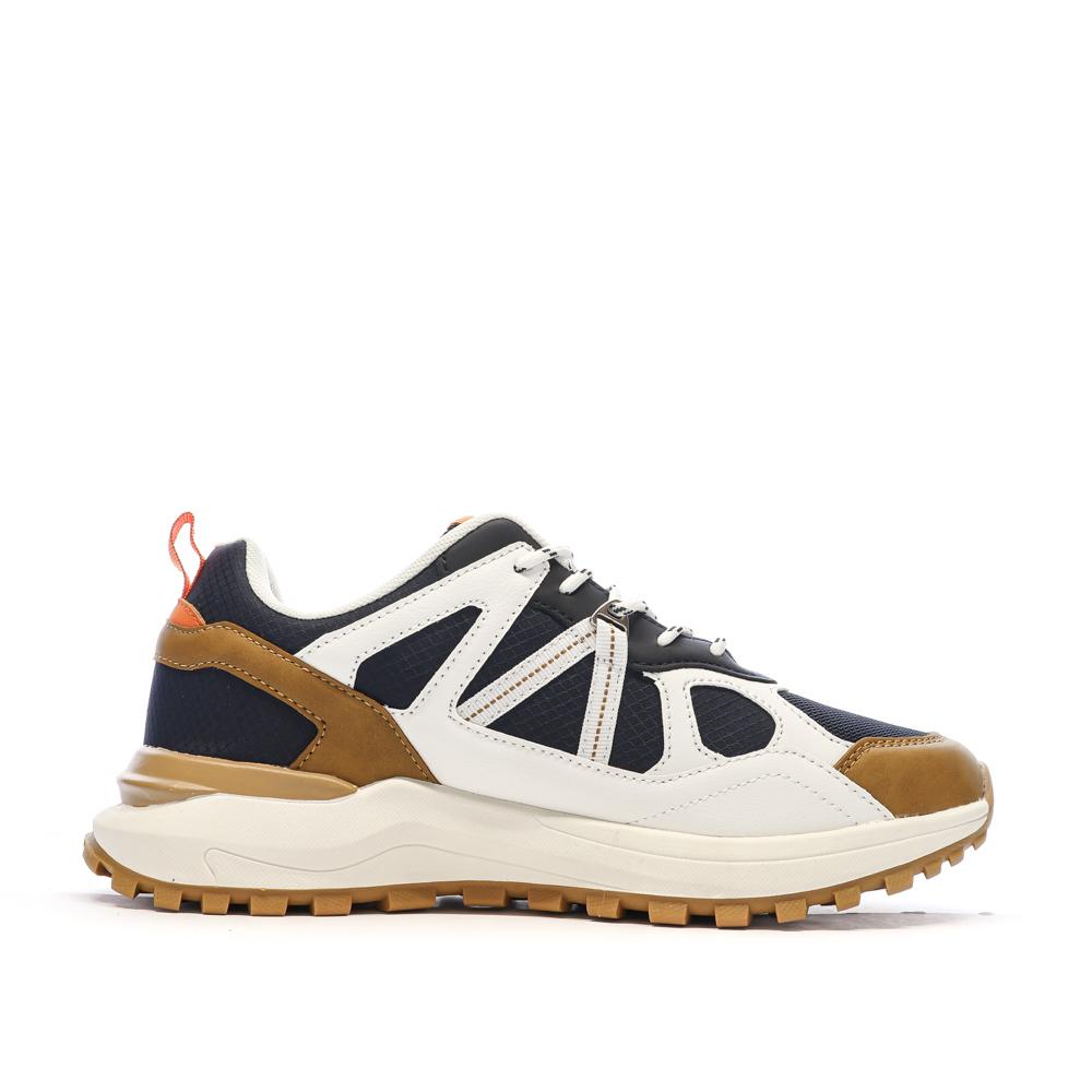 Baskets Blanches/Noires/Camel Homme Schott Heck vue 2