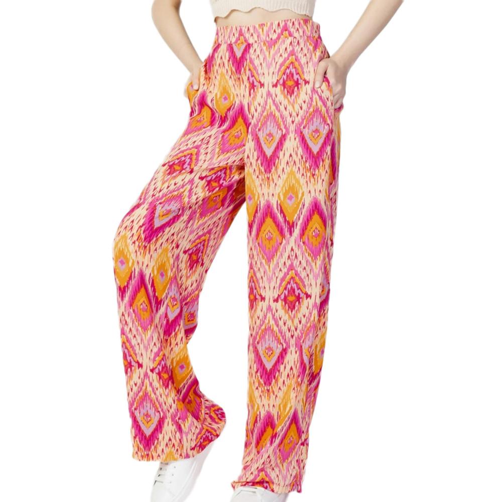 Pantalon Fluide à motifs Rose Femme Only Alma pas cher