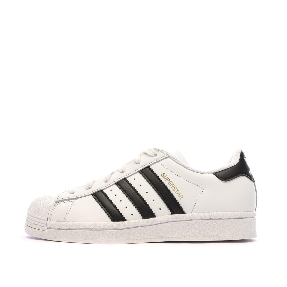 Baskets Blanches/Noires Enfant Adidas Superstar pas cher