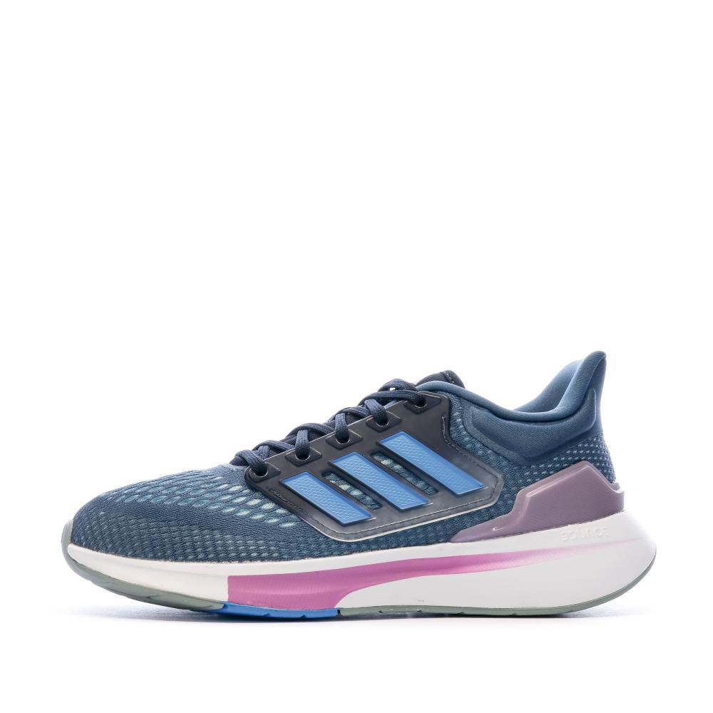 Chaussures de running Bleues Femme AdidasEQ21 Run pas cher