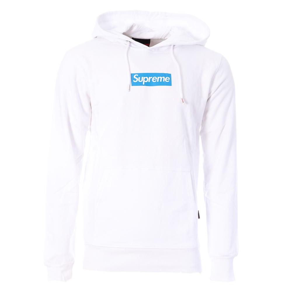 Sweat à Capuche Blanc/Bleu Homme Supreme Grip Manuel pas cher