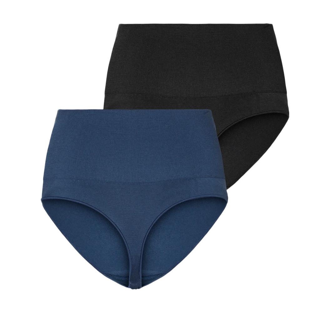 x2 Strings de grossesse Noir/Bleu Femme Mamalicious Lilja vue 2