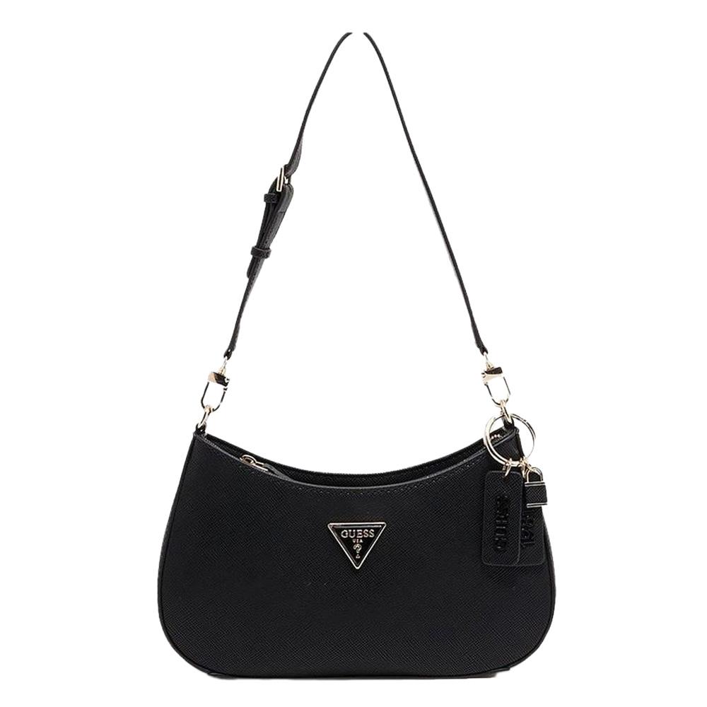 Sac à main Noir Femme Guess Noelle Saffiano pas cher