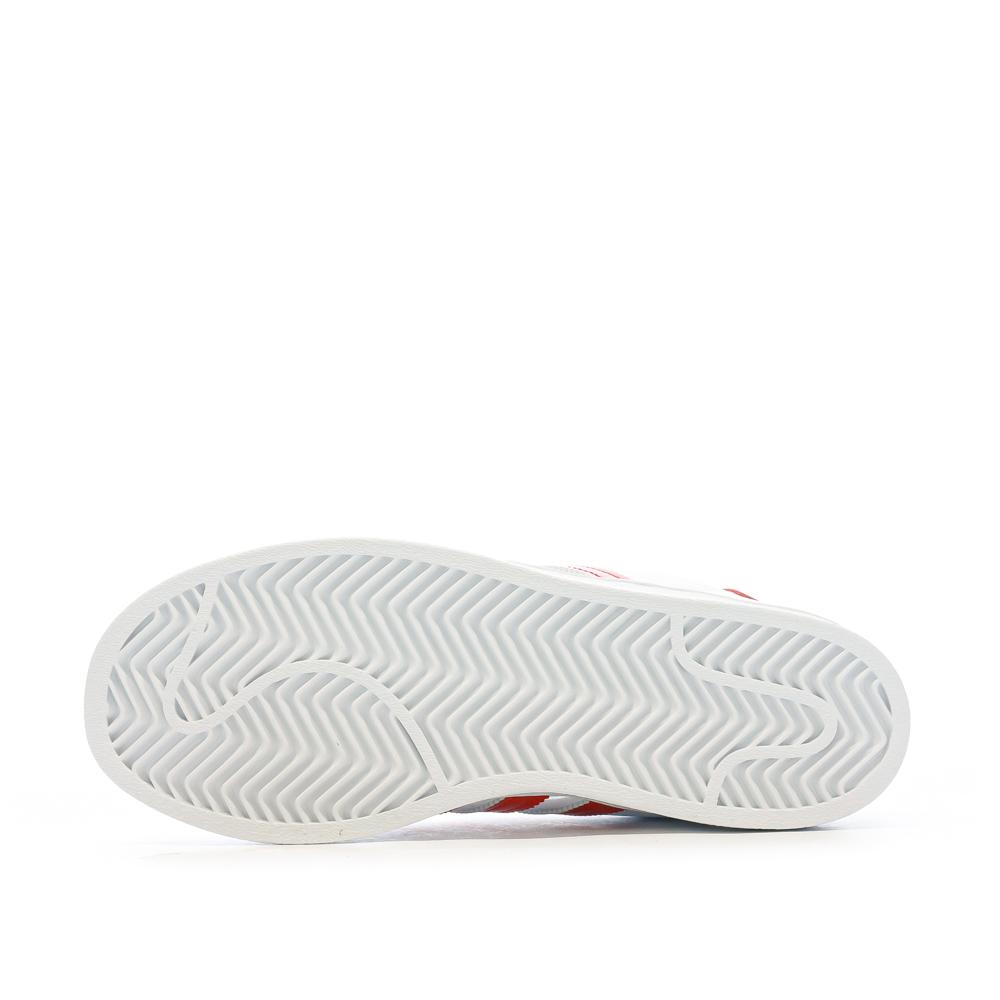 Baskets Blanches/Rouge Fille Adidas Superstar C FZ0643 vue 5
