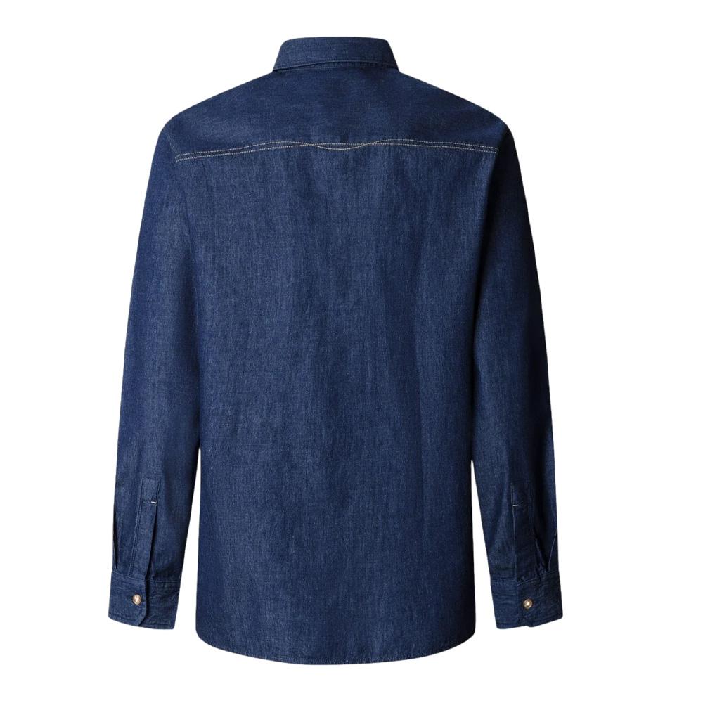 Chemise Bleu Homme Pepe jeans Abel vue 2