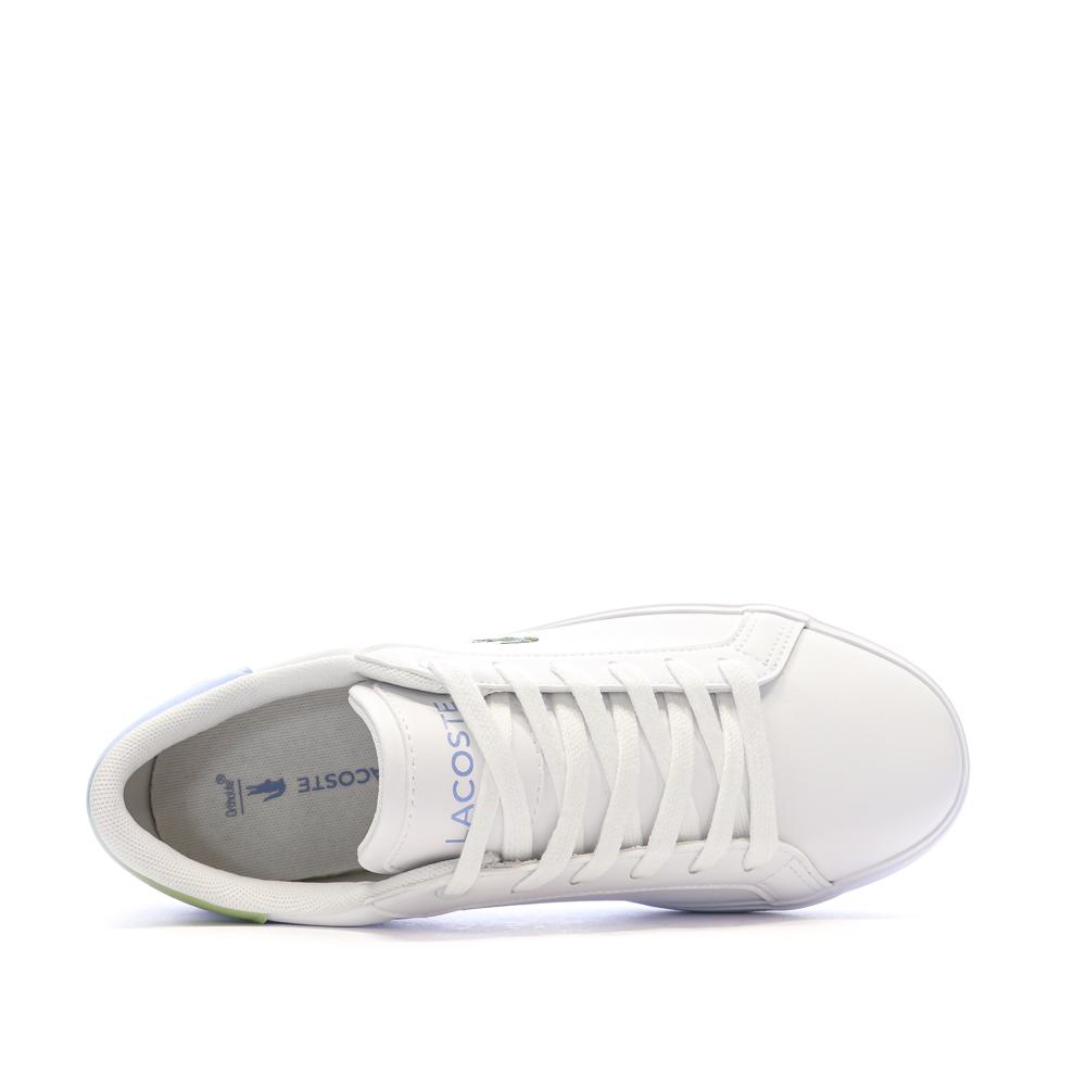 Baskets Blanches/Bleu Ado Lacoste Powercourt vue 4