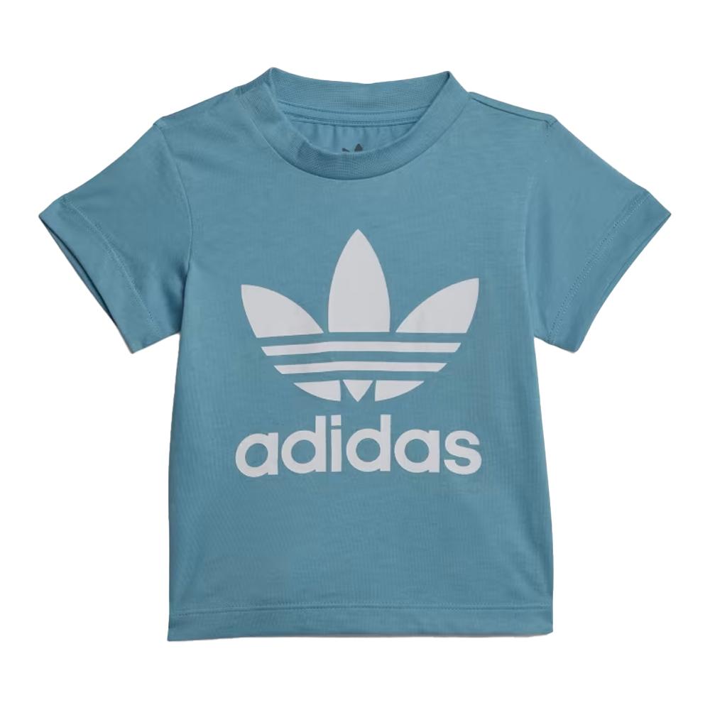 T-shirt Bleu Garçon Adidas Trefoil pas cher