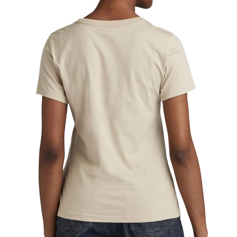 T-shirt Beige Femme G-Star Raw D23942 vue 2