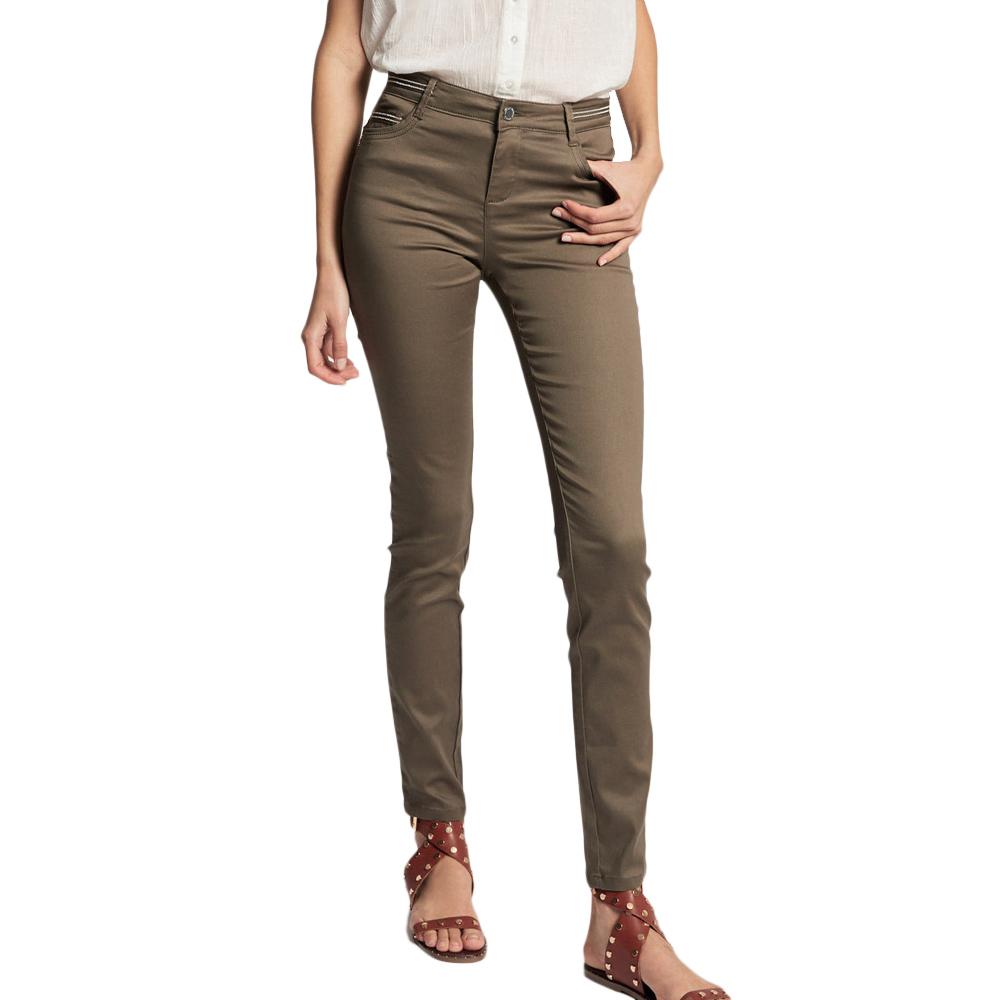 Pantalon Kaki enduit Femme Morgan Palona pas cher