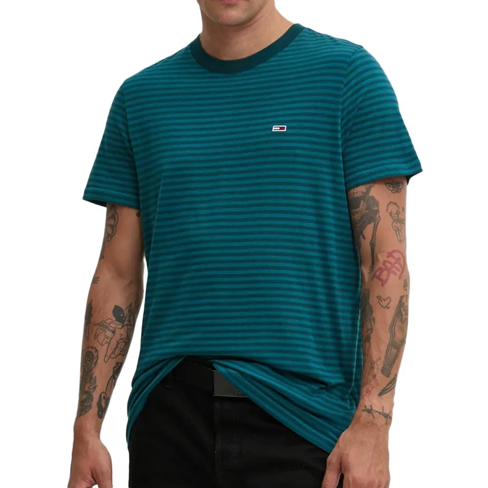 T-shirt Bleu Homme Tommy Hilfiger Entry pas cher