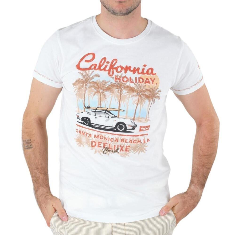 T-shirt Blanc Homme Deeluxe Cali pas cher