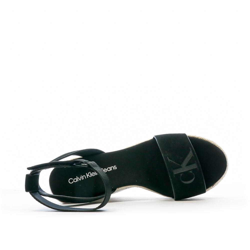 Sandales Compensées Noires Femme Calvin Klein Jeans Wedge Sandal vue 4