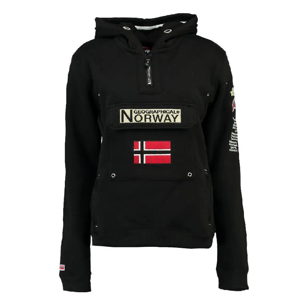 Sweat à capuche Noir Femme Geographical Norway Gymclass pas cher