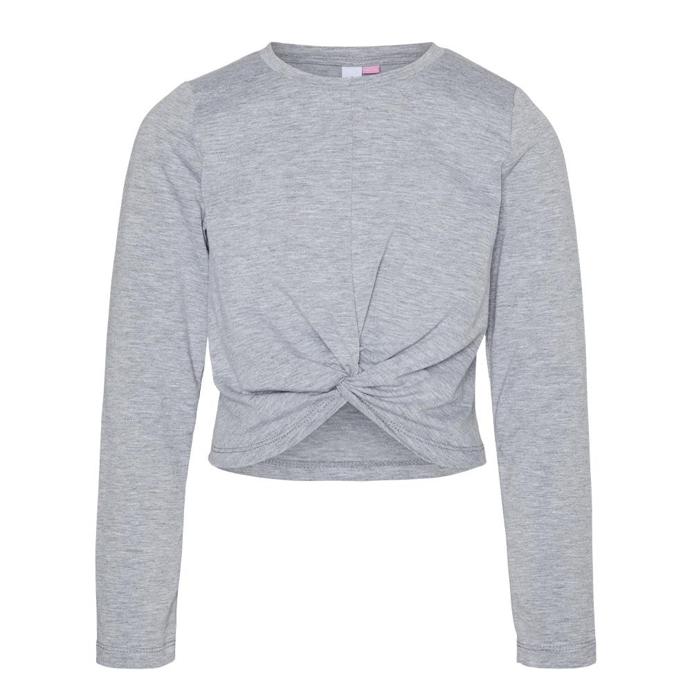 T-Shirt Manches Longues Gris Fille Vero Moda Vmjoy Knot pas cher