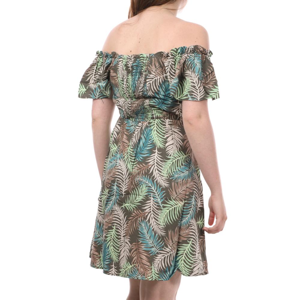 Robe Kaki à feuilles Femme Vero Moda Easy vue 2
