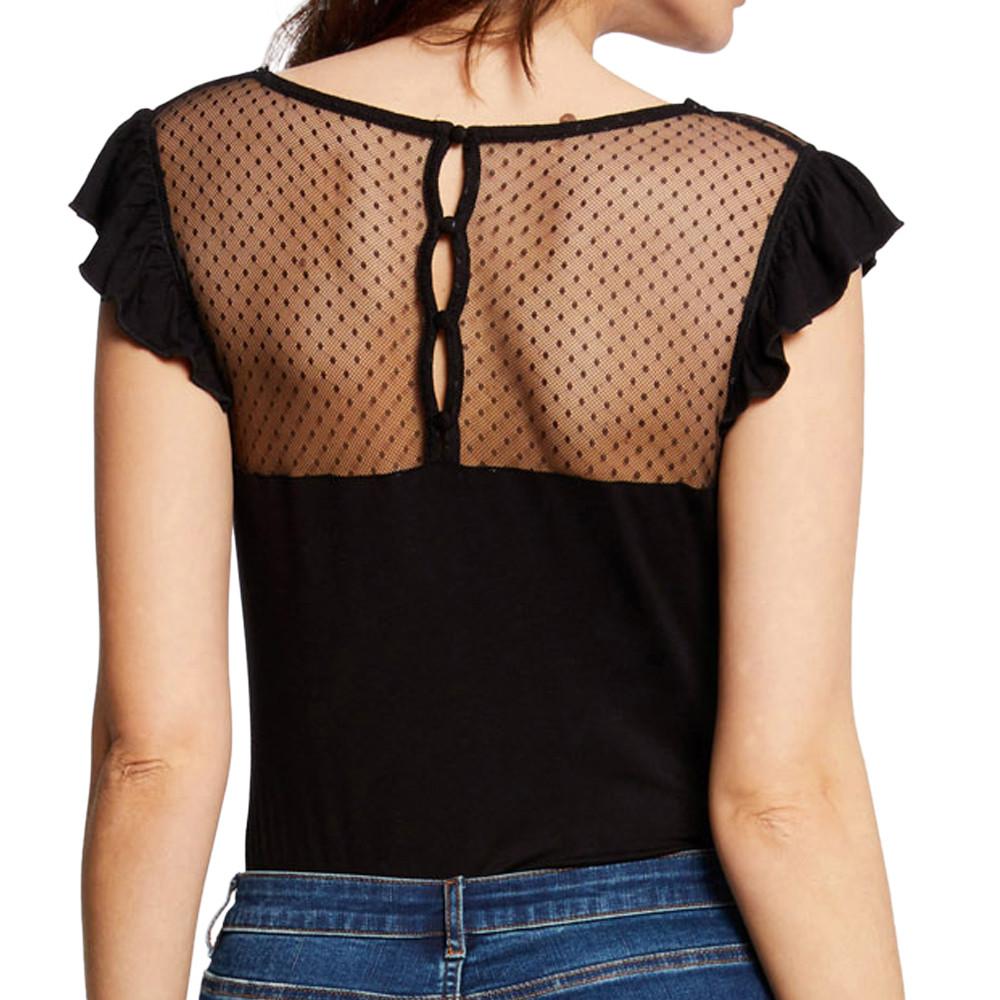T-shirt Noir Femme Morgan Duchan vue 2