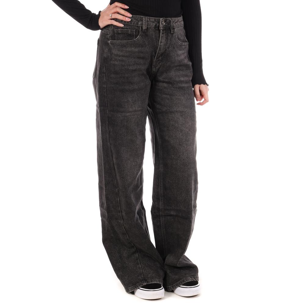 Jean Loose Gris Foncé Femme Monday Premium 3265 pas cher