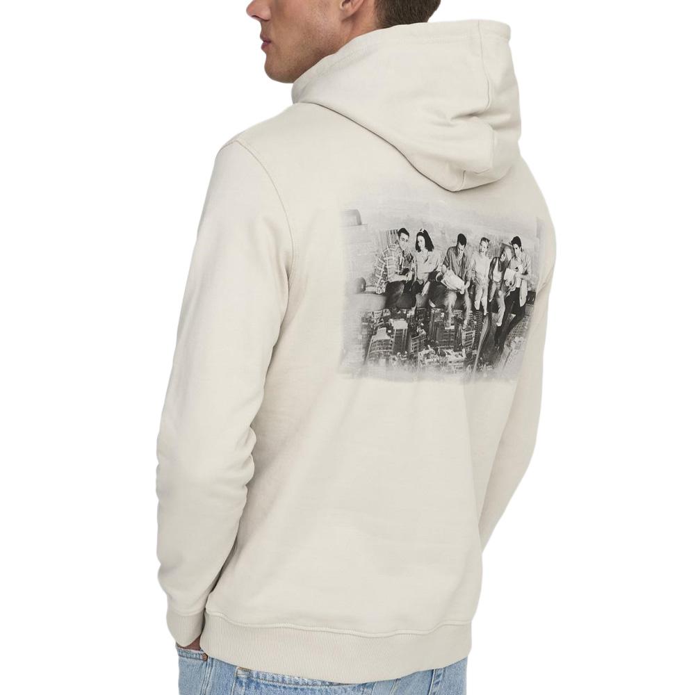 Sweat à Capuche Beige Homme Only & Sons Friends vue 2