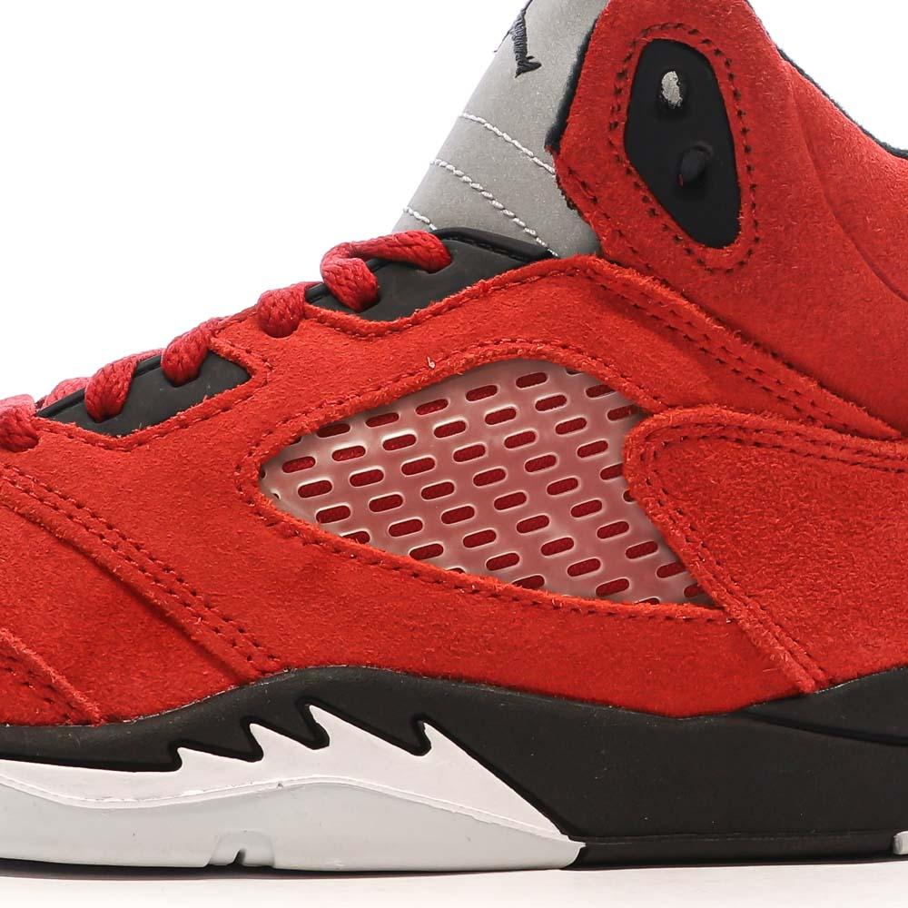 Baskets Rouge/Noir Garçon Nike Jordan 5 Retro vue 7