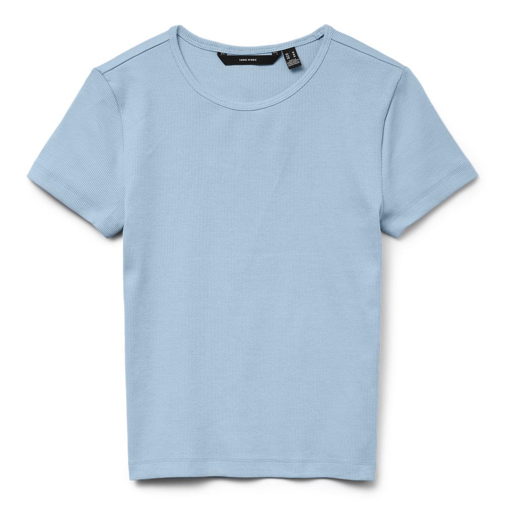 T-shirt Bleu Clair Femme Vero Moda Chloe vue 3