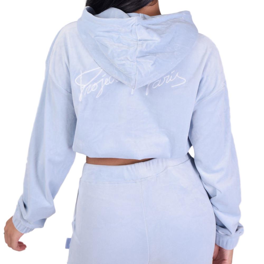 Veste à capuche Bleu Clair Femme Project X Paris Hoodie vue 2